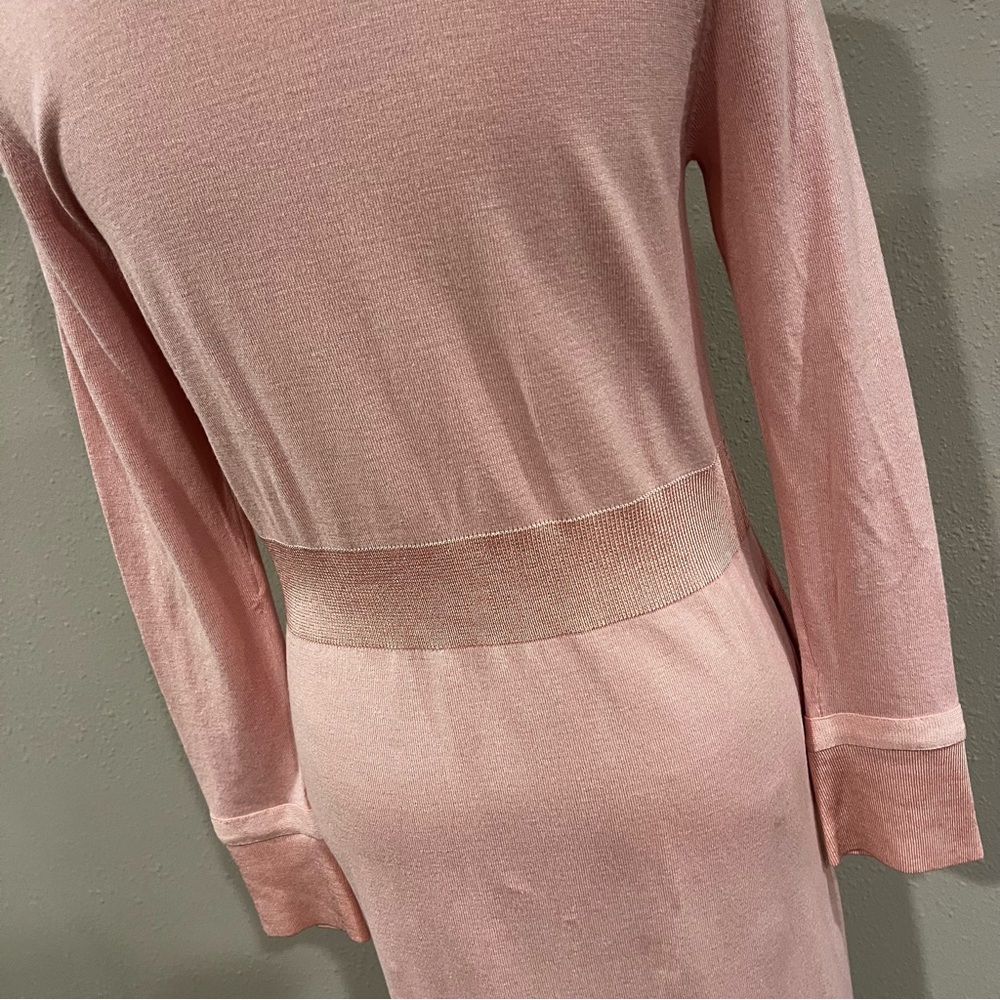 WHBM long sleeve pale pink open long cardigan/ duster - Picture 7 of 12